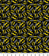 DC Batman Logo Overlay 100% Cotton Fabric
